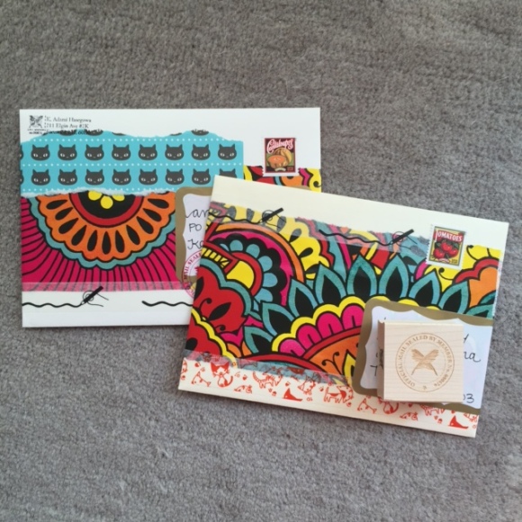 outgoing mail August, #showandmail, #feedyourmailbox, mail art