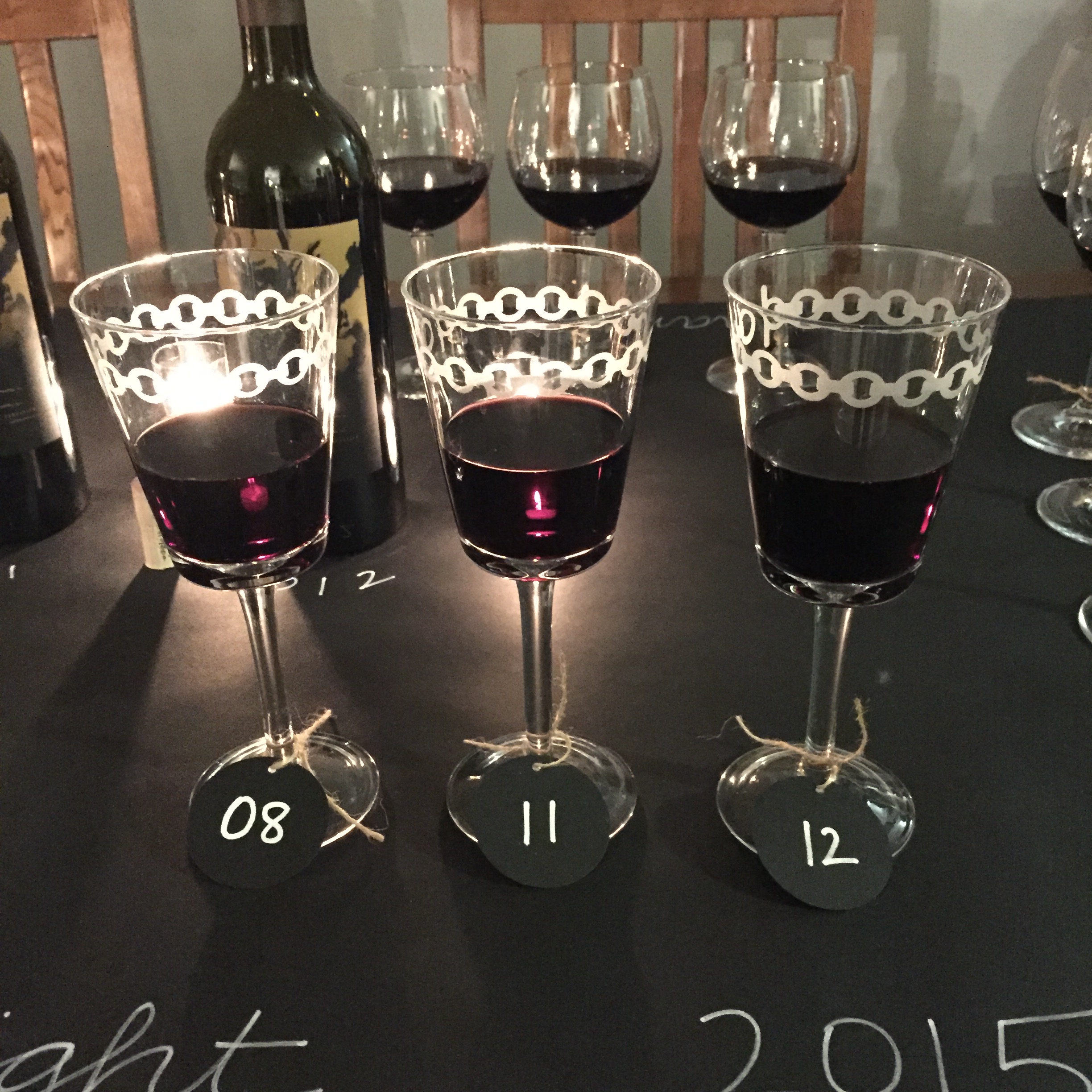 Phantom Flight Night Table, Bogle Wine, Phatom Wine, wine tasting table setting
