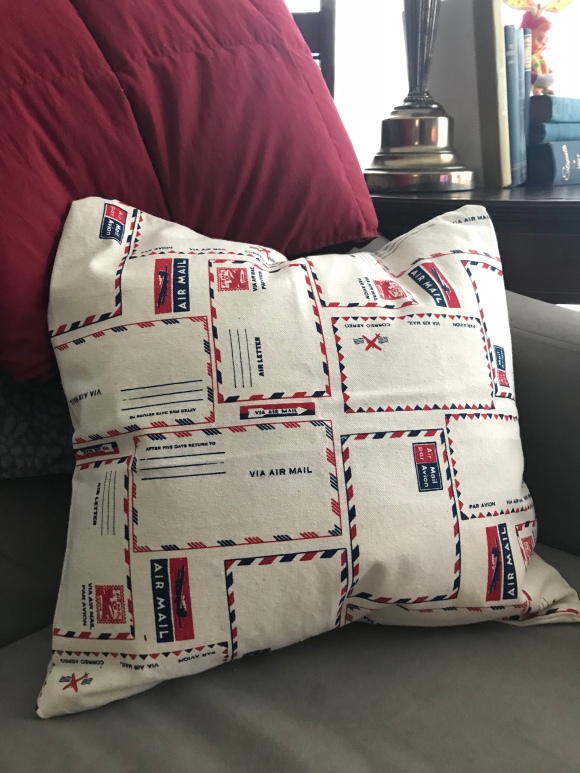 airmail pillow cover