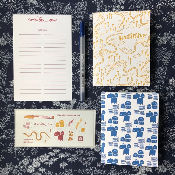write on, write on challenge, hello lucky, eggpress, national letter writing month