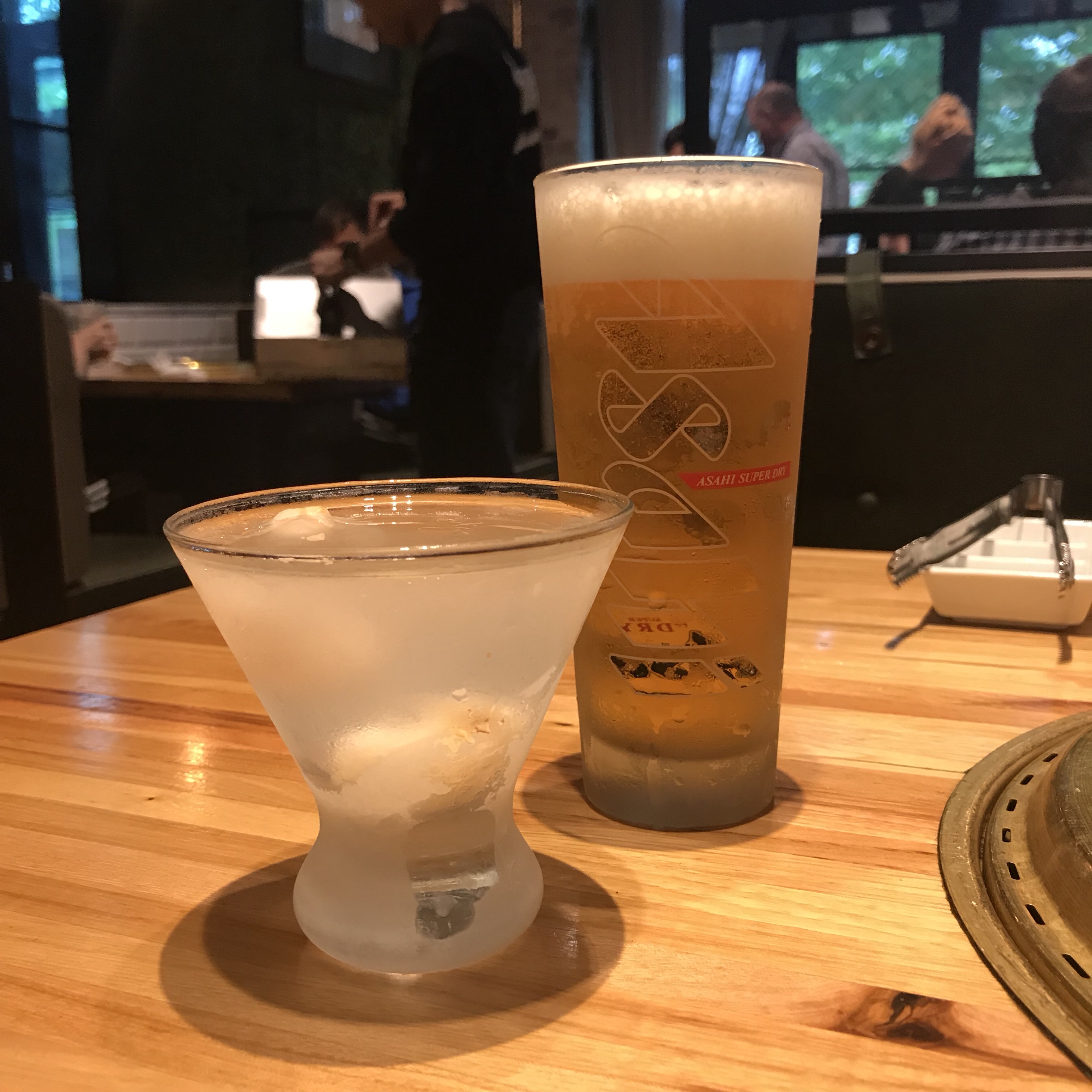Gyu-kaku Japanese BBQ, west loop restaurants, lychee cocktail, Asahi beer