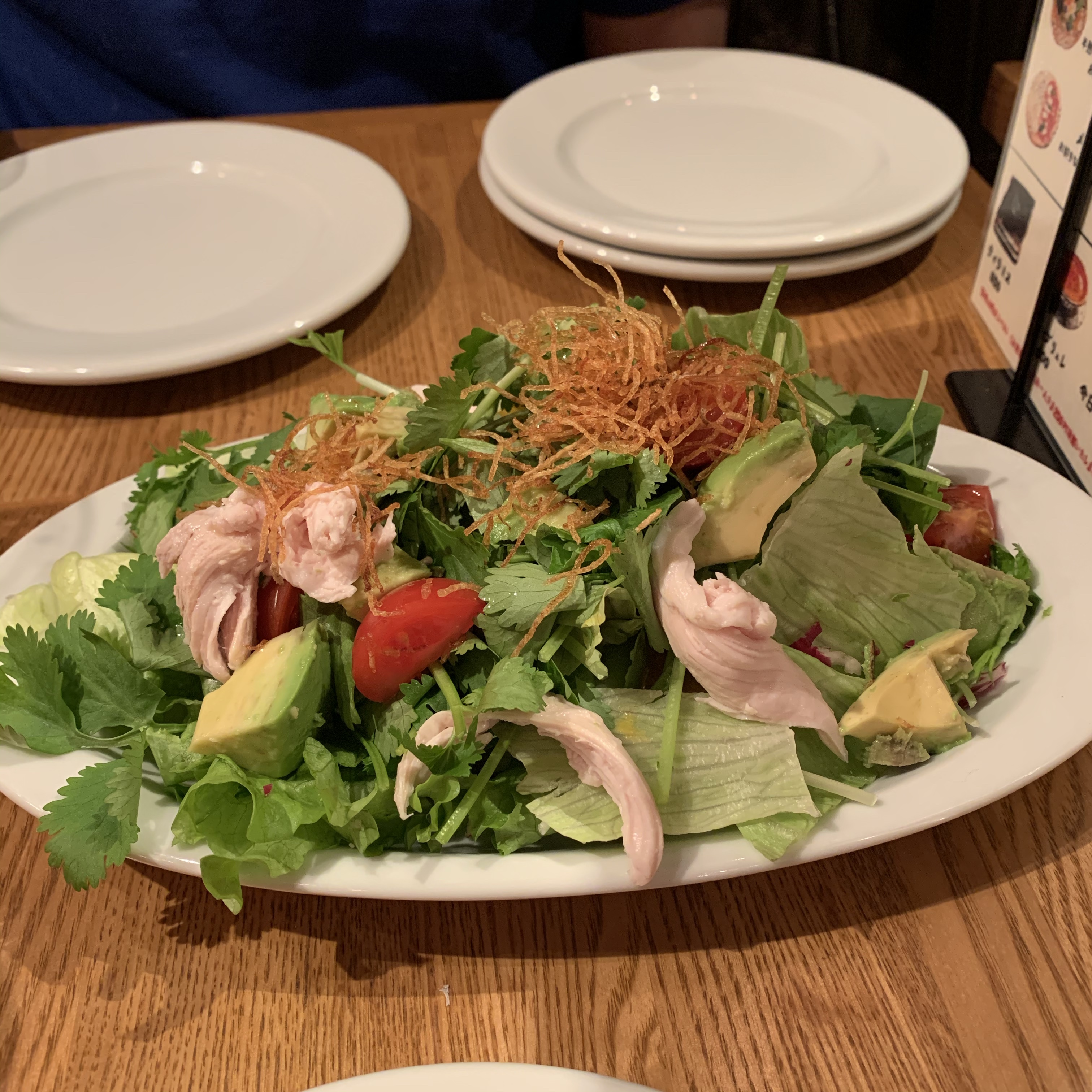 salad with yuzu dressing